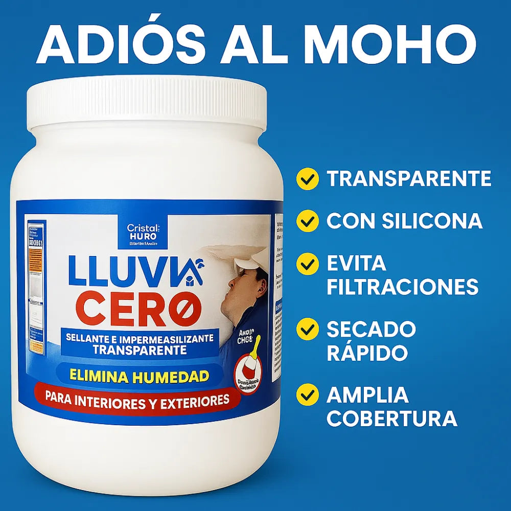 1L Impermeabiliza tu hogar en minutos con Lluvia Cero – sin obras, sin manchas, sin drama 💧
